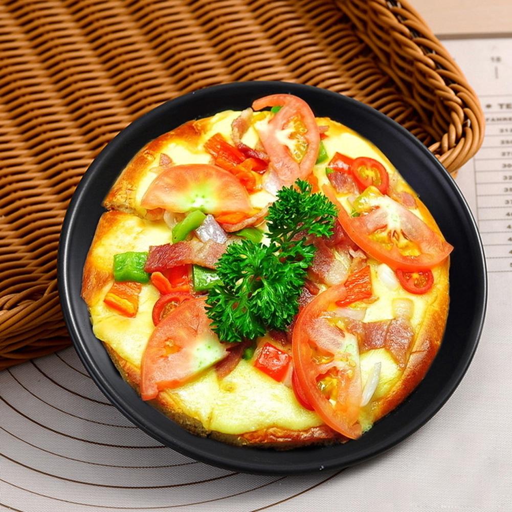 Pizza Pan Non-Stick Round Pie Cake Bread Mold Carbon Steel Baking Dish Pan Tray Kitchen