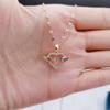 Design sense niche female tide necklace female beating heart pendant titanium steel collarbone chain new jewelry