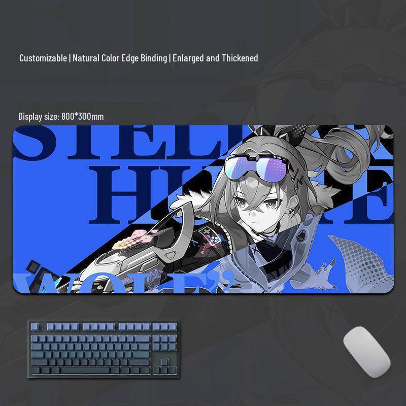 Honkai: Star Rail Großes Esports Anime Mauspade - Tastatur- und Schreibtischunterlage für Gaming und Wohnheime