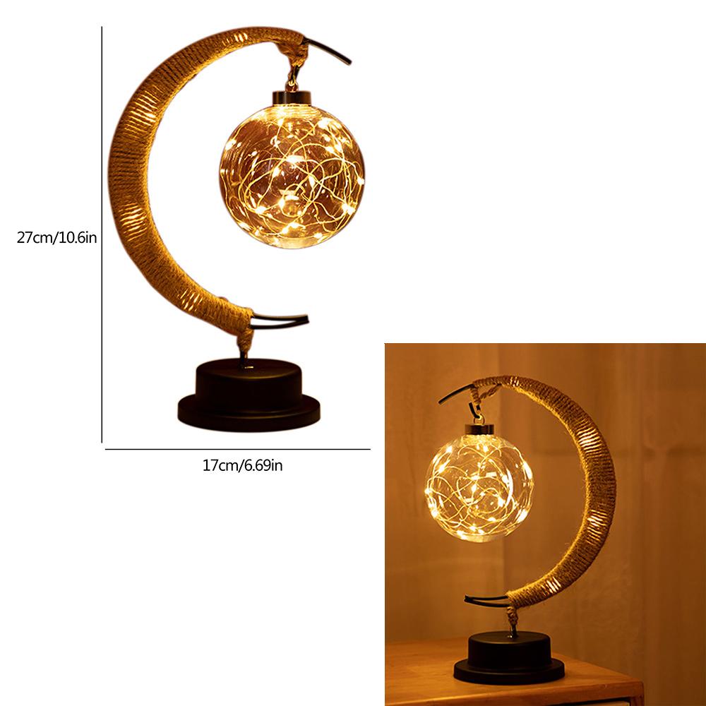 Moon Shape Led Eid Mubarak Ramadan Night Light Bedside Desk Lamp Gift Decoration