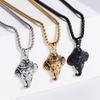 Rock Pendant with Chain Gothic Hip Hop Collarbone Necklace Punk Elephant Necklace  Party Jewelry