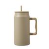 Large Capacity Travel Cup with Handle & Straw, Leak-Proof, Portable, Fits Car Cup Holder, Ice Cooler Function