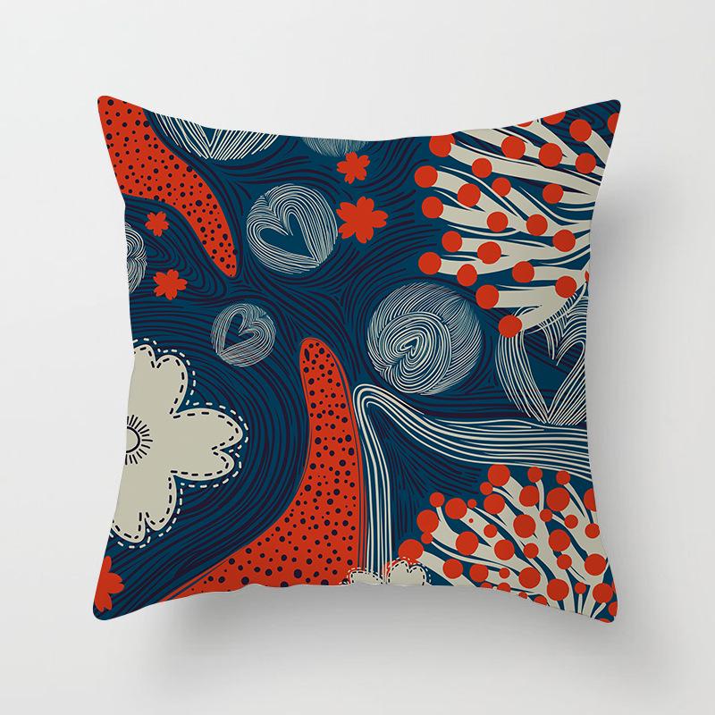 Black and White Ethnic Style Elephant Print Car Cushion Cover Sofa Pillow Cover Homewares