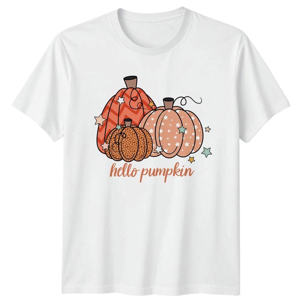 Hello Pumpkin Unisexs TShirt Boho Thanksgiving Gift For Her S