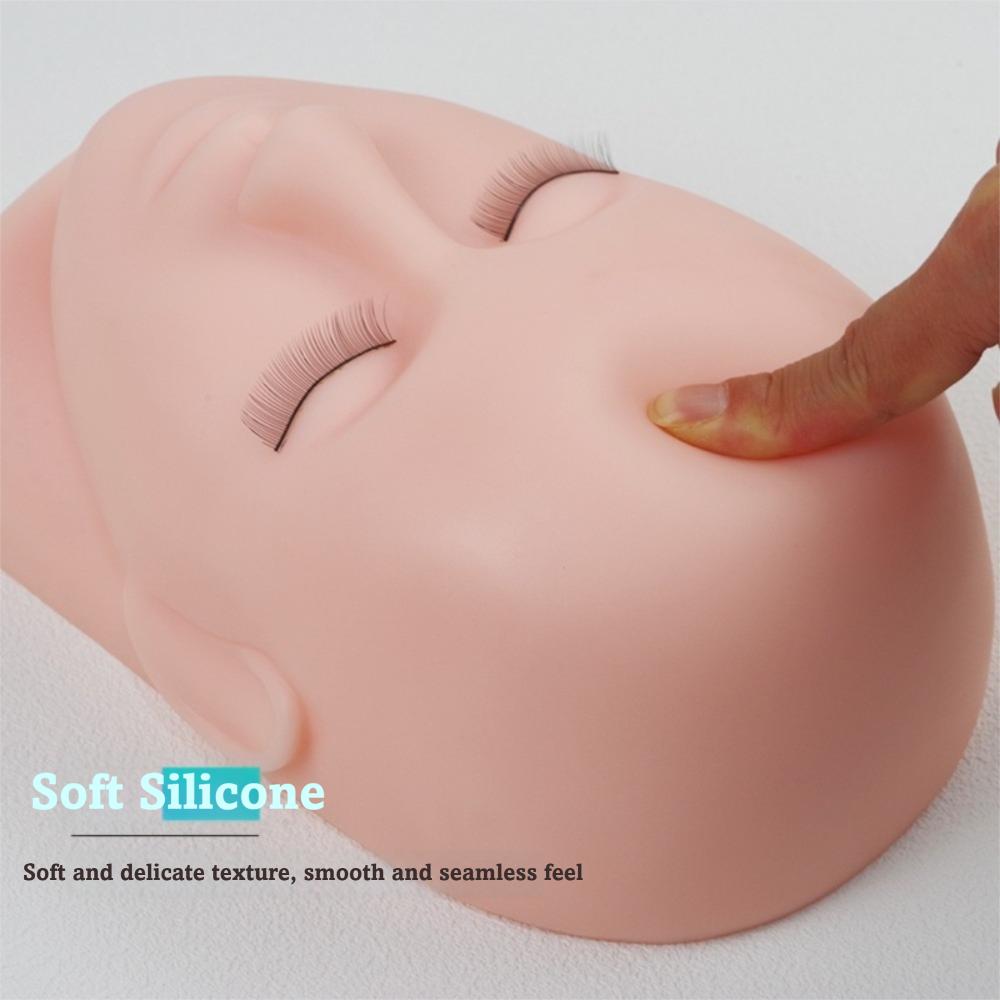 Silicone Realistic Head Dummy Soft Eyelash Planting Eyelash Extension Training