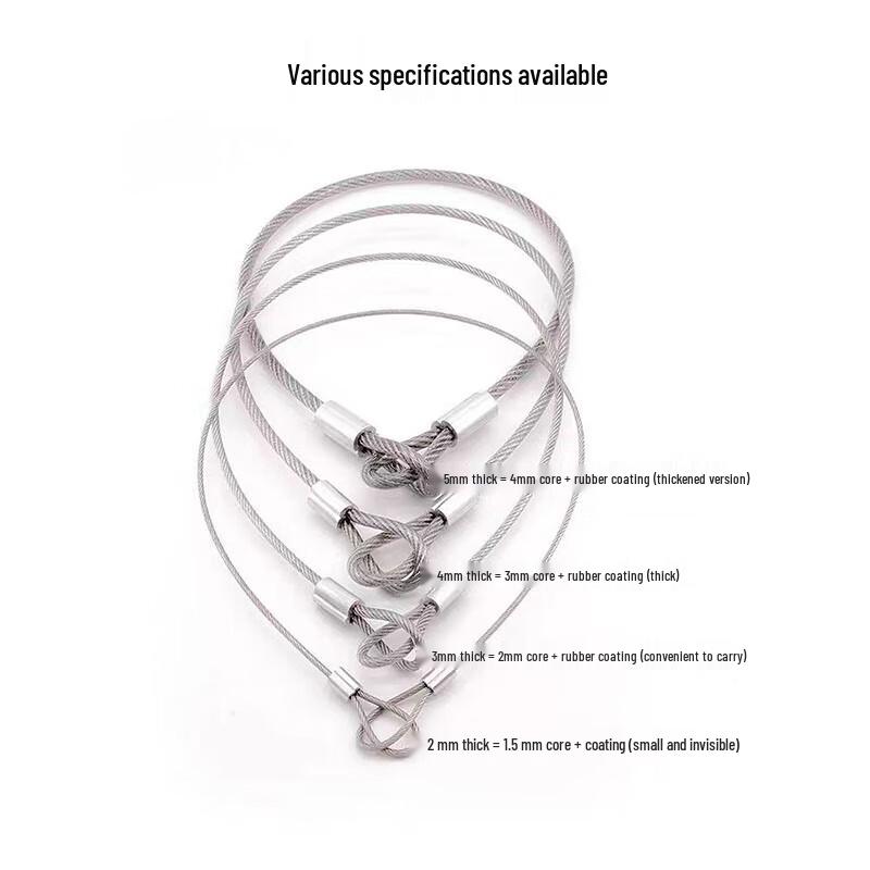 Stainless Steel Anti-theft Wire Rope Padlock