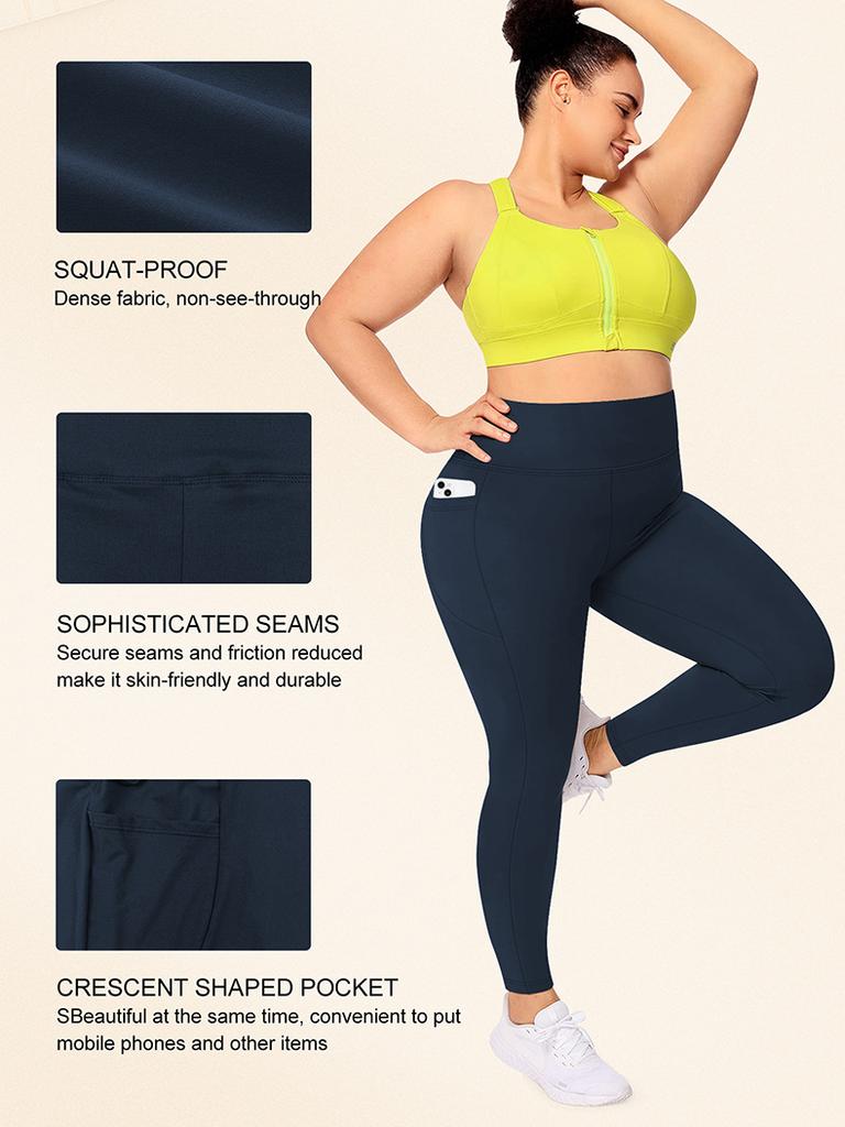 Plus-size Yoga Pants for Women Fitness-friendly High-waisted Waist-cinching Butt-lifting High-stretch Sports Leggings Plus-size Yoga Pants