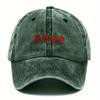 Hip Hop Peaked Cap Distressed Sun Hat Vintage Strawberry Printed Baseball Cap  For Man Women Unisex