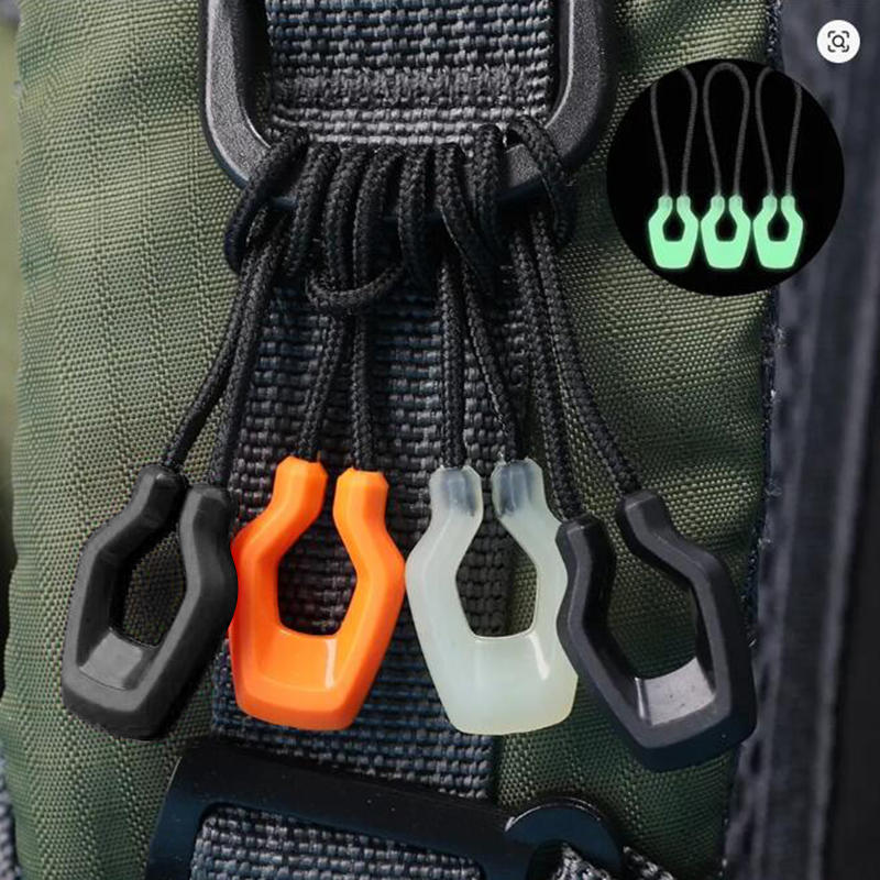 6PCS Universal Backpack Zipper Lanyard Multi-Purpose Anti Loss Luminous Purse Handbag Zipper Pulls Cord Replacement for Outdoor Sports Accessories