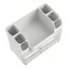 Makeup Organizer with Drawers Countertop Cosmetic Display Case with Brush Holder for Bathroom Countertop Skincare Perfume White