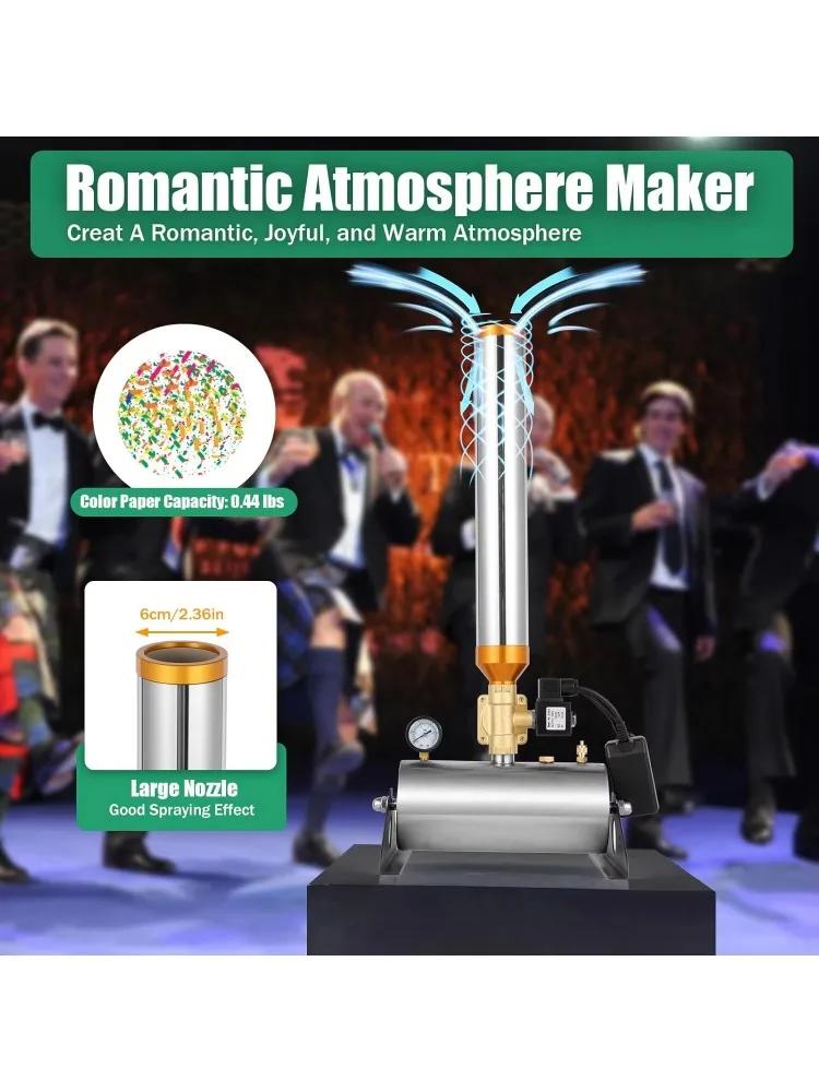 2PCS Confetti Machine, 110V 150W Stainless Steel Confetti Salute Machine with Remote and Power Cords, Confetti Launcher Machine