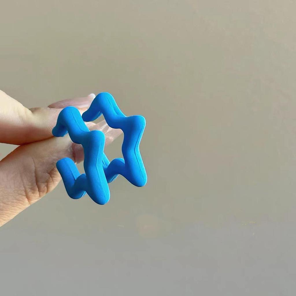 Colorful Five-Pointed Star Stud Earrings: Spring/Summer 2026 Dopamine Design, Fresh & Versatile Ear Cuffs