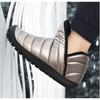 Botas de nieve de terciopelo para mujer, zapatos informales de lona, cálidos, impermeables, de algodón, de caña alta, gruesos, antideslizantes, para invierno