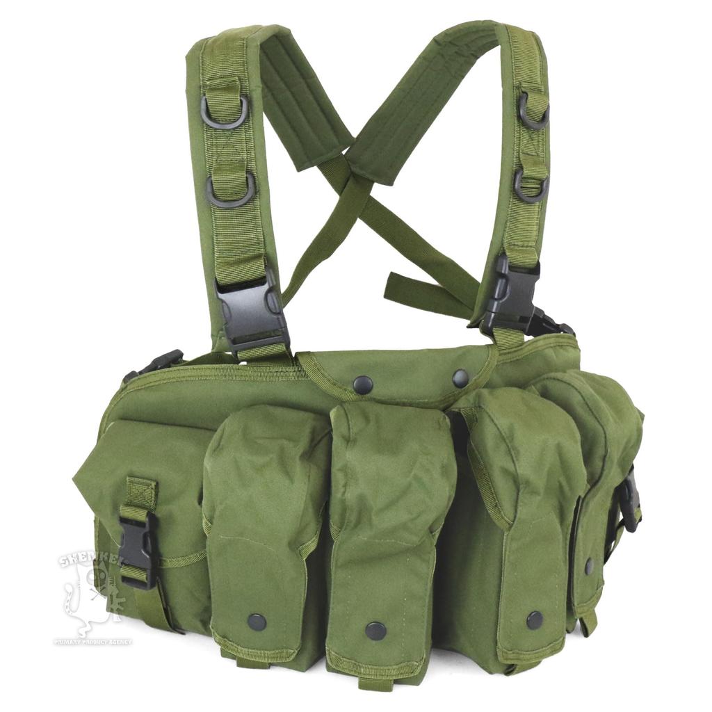 SHENKEL Lightweight Tactical AK Chest Rig Armor Vest v.3 Tactical Chest Rig, One Size Fits All, Adjustable, OD vest-003od