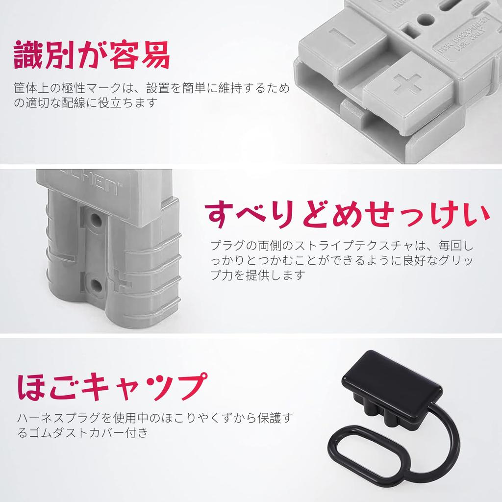 REYLNXR 4 Sets 50A 600V Power Connector Connector Fast Connection
