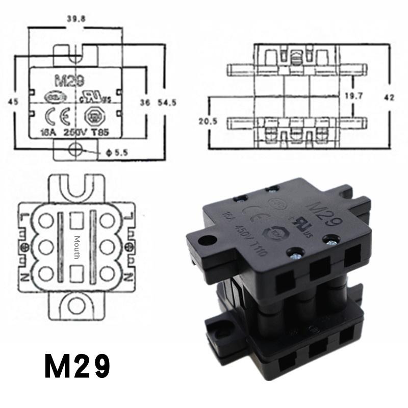 M29 Power Failure Protection Connector Block Quick Wiring Anti-Aging for Commercial Store Electrical Retrofit Works