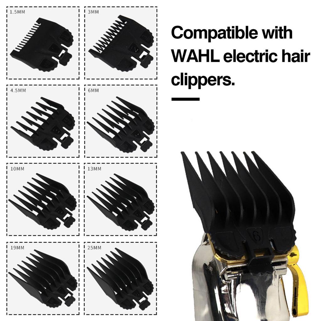 8 Sizes Professional Cutting Guide Comb Set Limit Comb Set Replacement for Wahl Electric Hair Trimmer Shaver