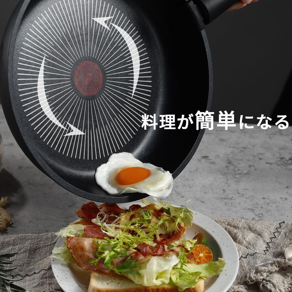 CAROTE Frying Pan 11 Compatible with IH and Gas Free of Harmful Substances Such As Professional Removable Titanium Smooth Pot Easy To Oven New Life 1