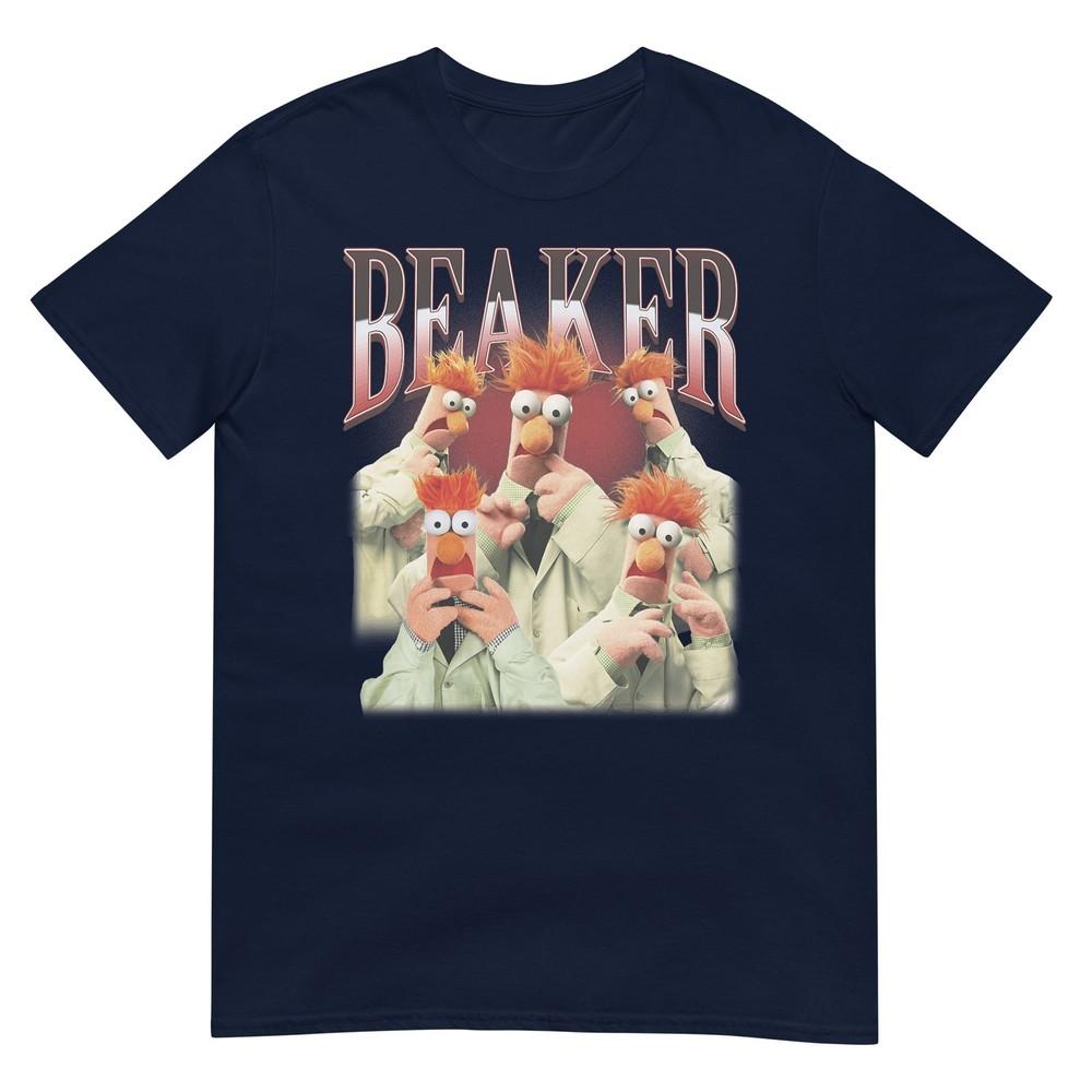 The Muppets Beaker Montage And Gradient Lettering Tshirt S