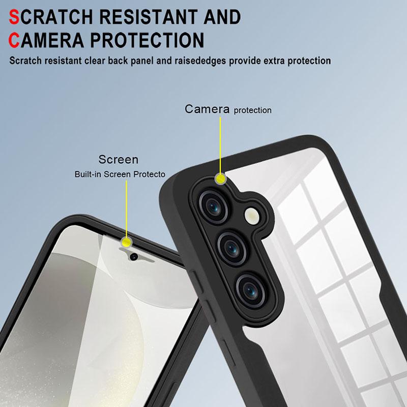 360 Full Body Screen Protector Transparent Case For Samsung Galaxy S21 FE S22 S23 Plus S24 Ultra S25 Edge Shockproof Phone Cover