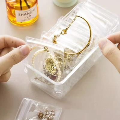 10 Stück Transparente PVC Schmuckbeutel Reißverschluss Aufbewahrungstasche Für Ohrring Halskette Schmuck Anti-Oxidation Display Verpackungsbeutel