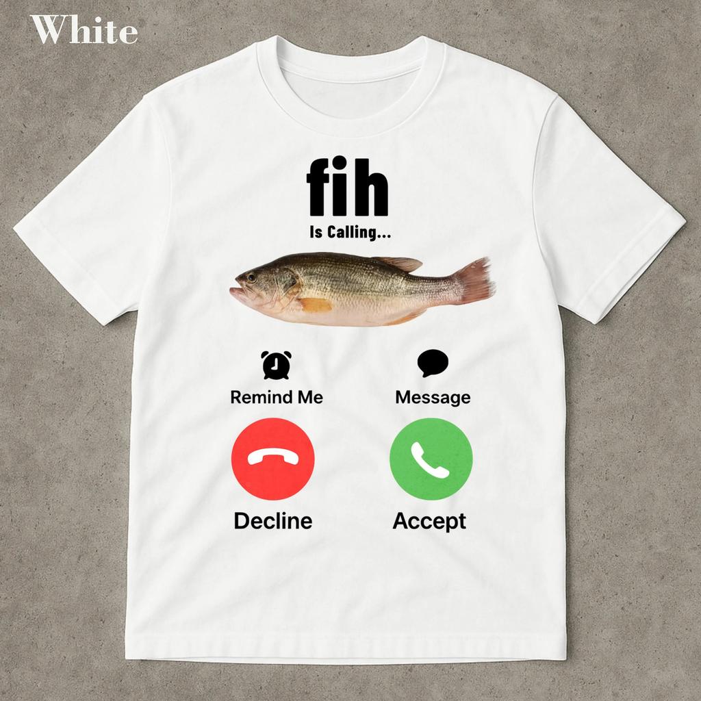 Fih Is Calling Meme Shirt Stupid Meme Shirt Funny Meme Shirt Brain Rot Inappropriate Funny Gag Gift Gen Z Meme Tee Men Clothing