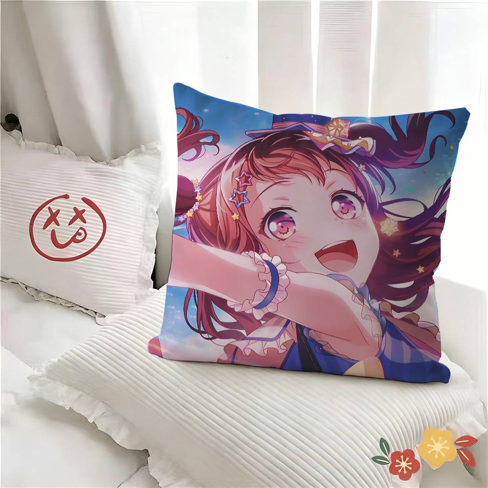 pc Anime Girl Kasumi Toyama Pillow Case Fashion Square Pillowcase Bedroom Sofa Room Ins Decoration Leisure