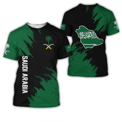 Saudi-Arabien, Naher Osten, Arabischer Stil, 3D-bedrucktes Polyester-T-Shirt, lässiges Sommer-T-Shirt mit Rundhalsausschnitt für Männer und Frauen