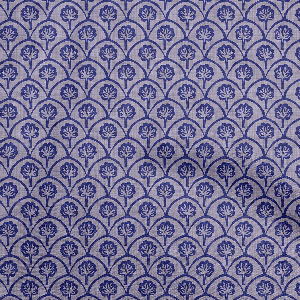 oneOone Cotton Flex Bluish Violet Fabric Block Diy Clothing Quilting Fabric Print Fabric By Yard 40 Inch