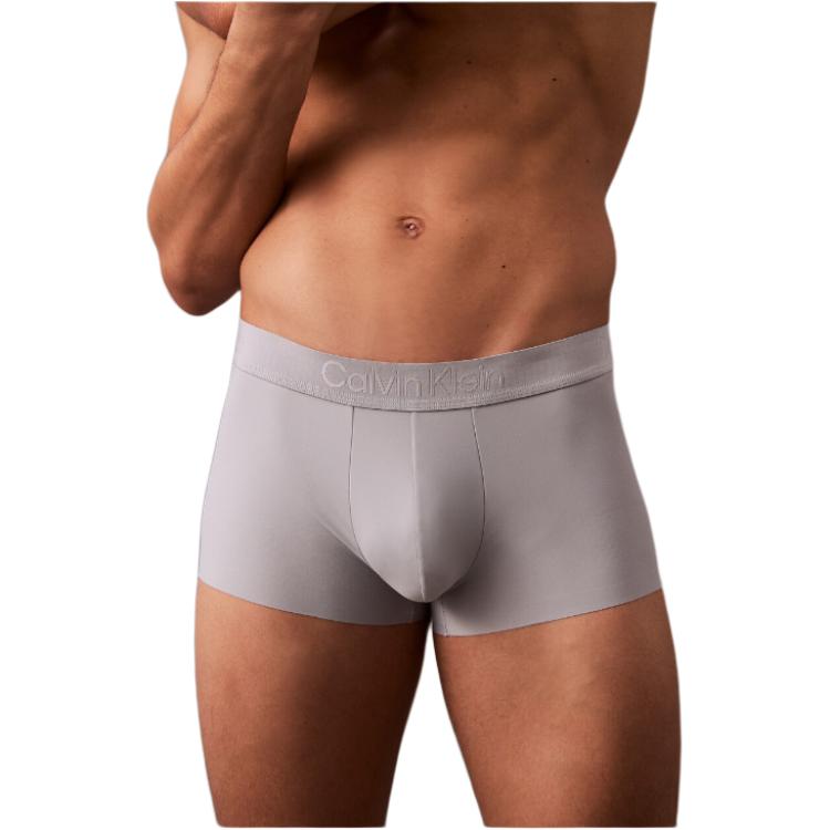 Calvin Klein Comfortable Low-Rise Boxer Briefs With Letter Jacquard Men Underwear Gray NB3634-IB9