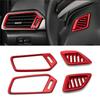 A03E-For Honda Accord 2018- Interior Dashboard Air Vent AC Outlet Covers Trim Red