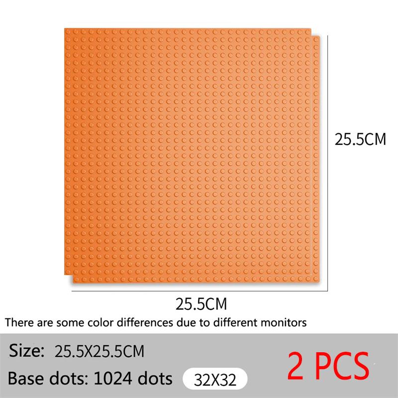 2PCS Classic Baseplates 32x32 16x32 Dots Base Plate MOC Blocks Plastic Building Bricks Assembly Compatible Brand City Friends