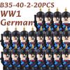 Soldatini Militari WW1 Blocchi da Costruzione Soldati Prussiani Esercito Fanteria Britannici Francesi Accessori Guerriero Mattoncini Giocattoli Ragazzi