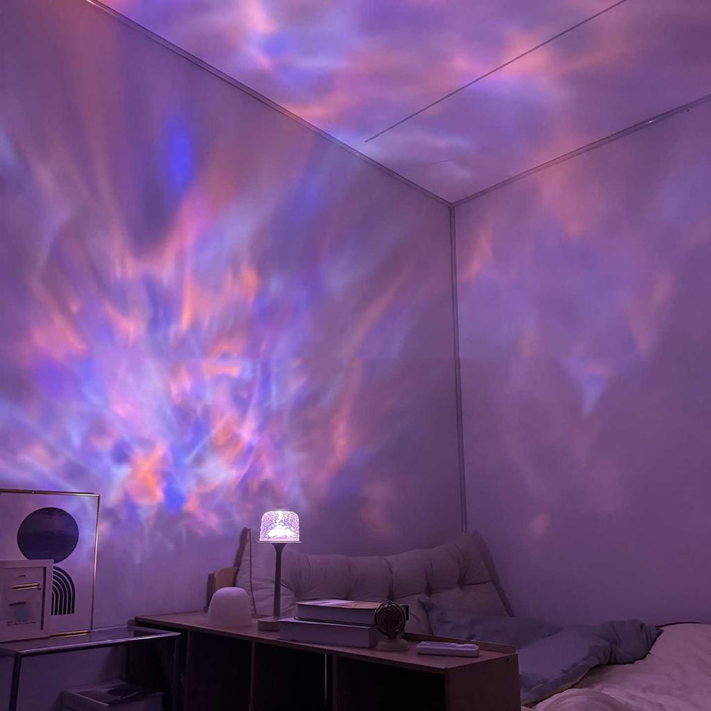 AquaSpa Shower Lamp - Waterproof Bathroom Lamp With 16 Color Ocean  Projector, Rechargeable Shower Light With  & Remote Control, Cordless Light For