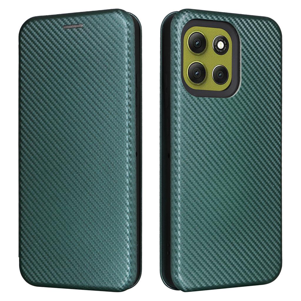 For Motorola Moto G86 5G Case Carbon Fiber Texture Drop-Proof PU Leather Phone Cover