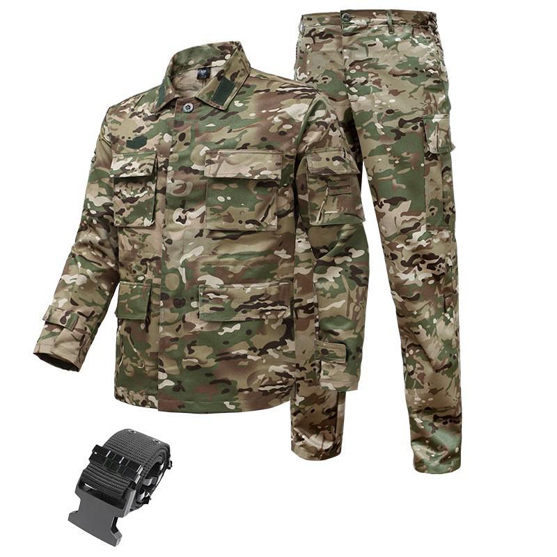Unisex Camouflage Suit Set: Durable, Breathable Military Training and Outdoor Work Uniform