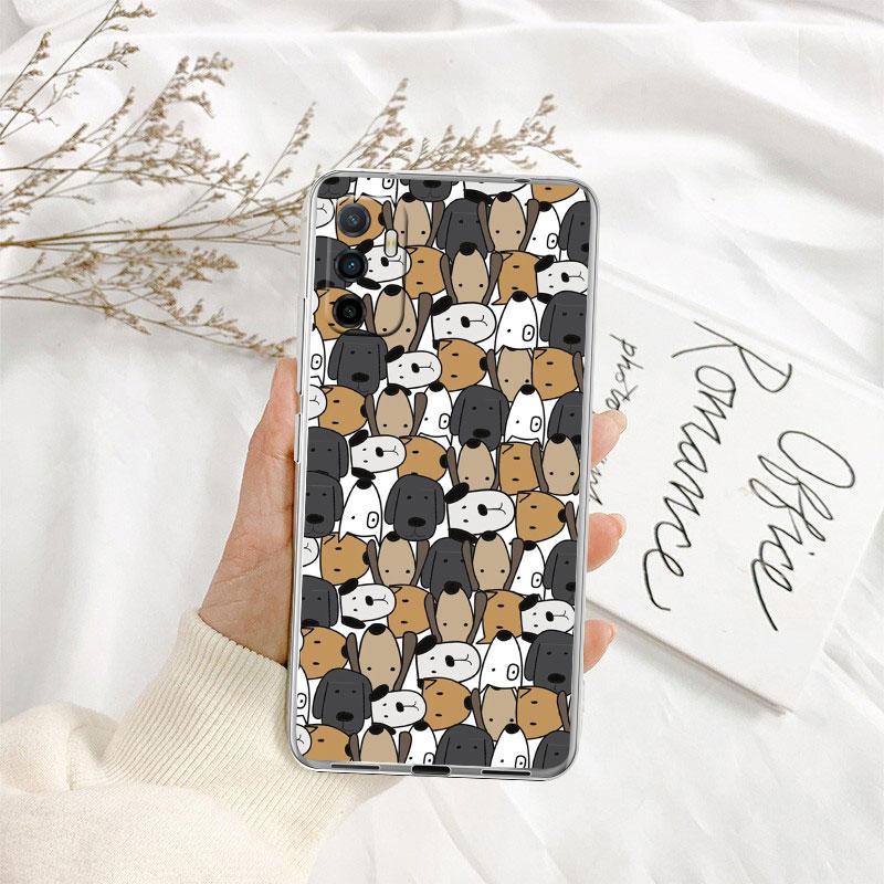 

Cute Dog Art Transparent Phone Case for Samsung Galaxy A04 A04S A14 A23 A34 A54 M23 M33 M52 M53 Galaxy A14 5G