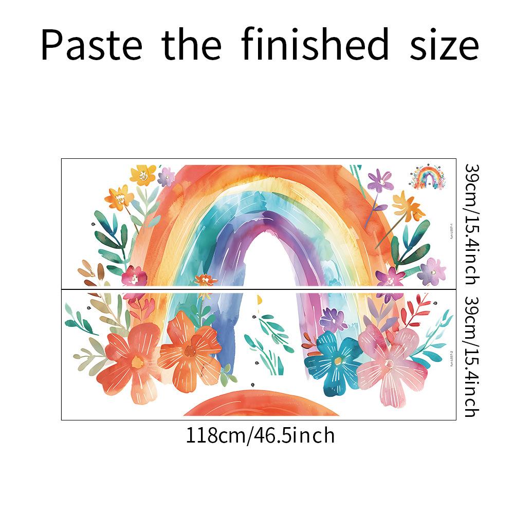 

Расписные цветы и листья Расписная спальня Гостиная Дом Фоновая стена Украшающие наклейки на стену 39*118CM*2PCS/fun-L057