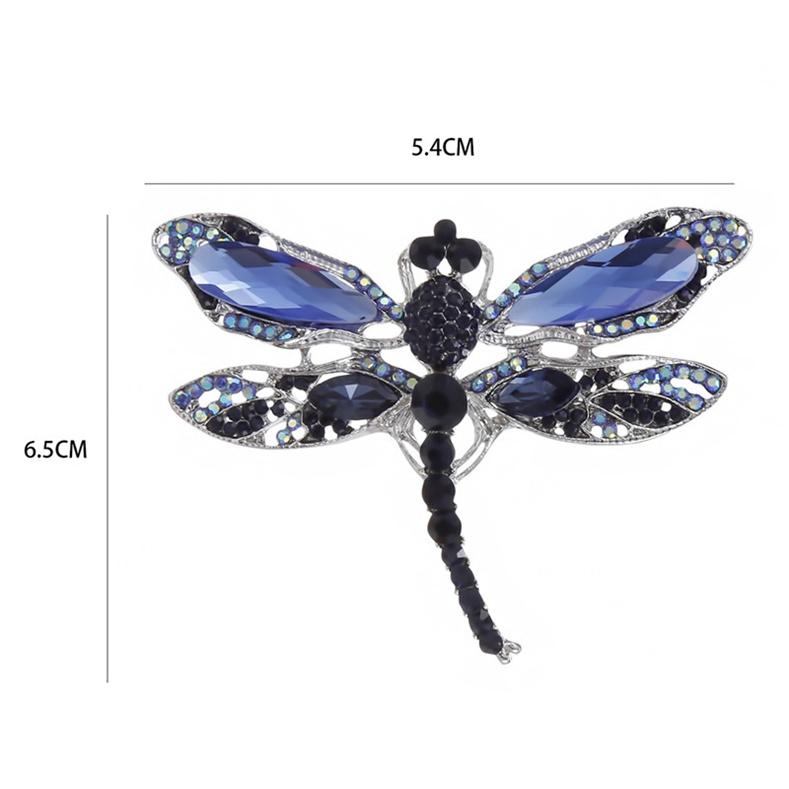 Women Vintage Corsage Brooch Pins Retro Big Dragonfly Animal Brooch Scarf Buckle