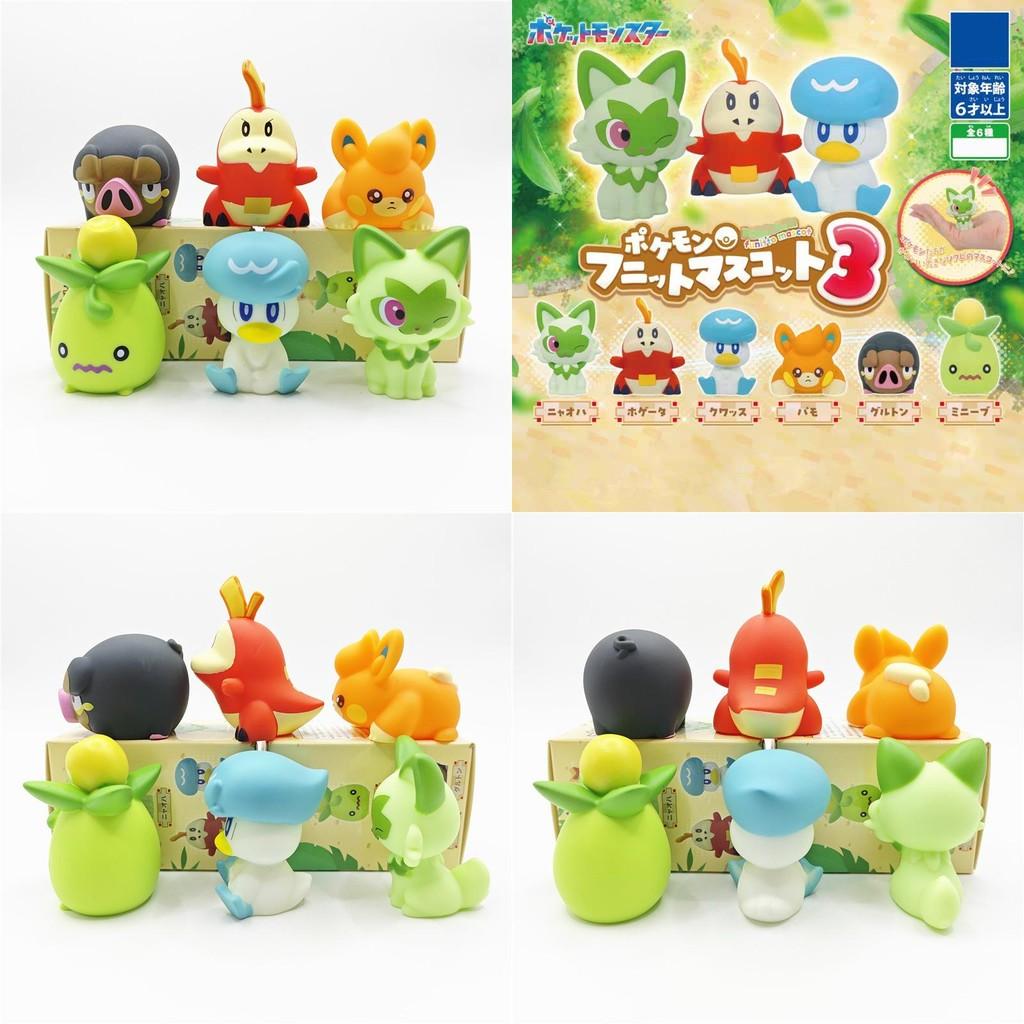 Entzückende kleine PVC-Geisterfiguren, Set in Blindboxen mit Katze und Ente aus New Leaf