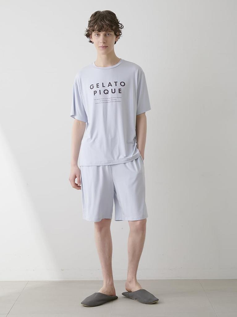 Gelato Pique HOMME COOL Rayon Logo Shorts PMCP252354 BLU Men's
