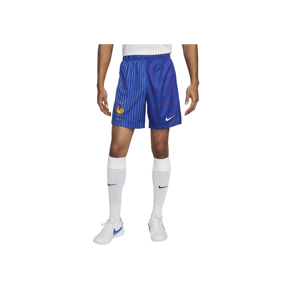 Nike FFF 2024 Stadium Away Soft Comfortable Moisture-Wicking Elastic Mid-Rise Slim Fit Soccer Pants Men Bottoms Bright-Blue FJ4294-452