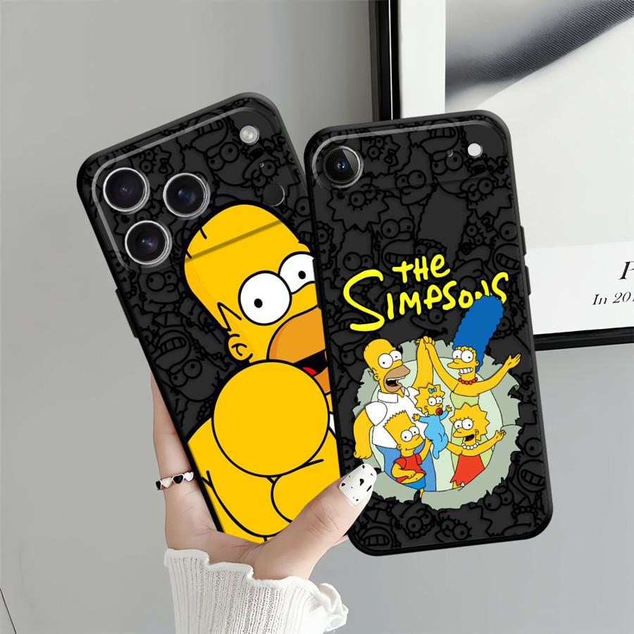 Phone Case for Apple iPhone 14 11 12 13 17 Pro Max 16 Air XR XS MAX 15 Pro 7 8 Funda Phone Cover Cute S-simpsons