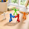 Silicone Magnetic Figure Flexible Robot Shape Strong Magnets for Refrigerator Whiteboard Office Use and Home Organization