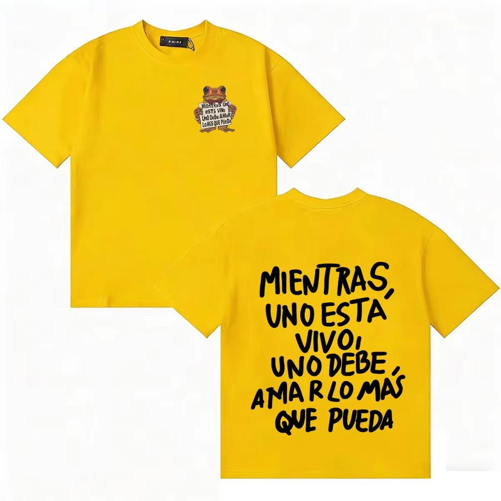 2026 Aesthetic Unisex Loose Casual Streetwear TShirt Printed With Rapper Bad Bunny DTMF Debi Tirar Mas Fotos Tshirt