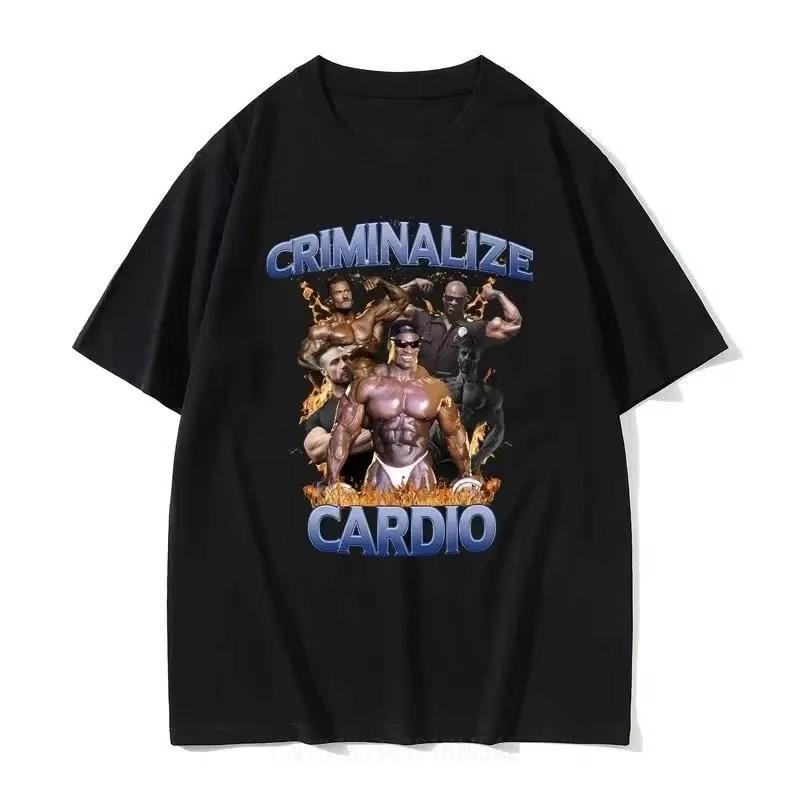 Funny Gym Aesthetic Short Sleeve Cotton Tee Shirt Men's Women T-shirt Graphic Streetwear Harajuku Autumn and Winter Innerwear