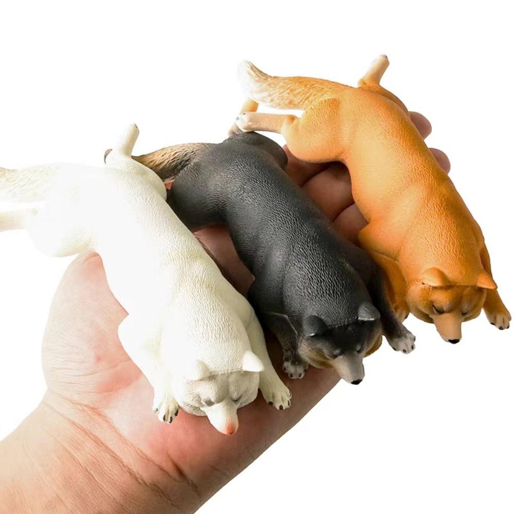 Pug Shiba Inu Figurine Realistic Japan Shiba Inu Figure Dog Animal Model  Collection