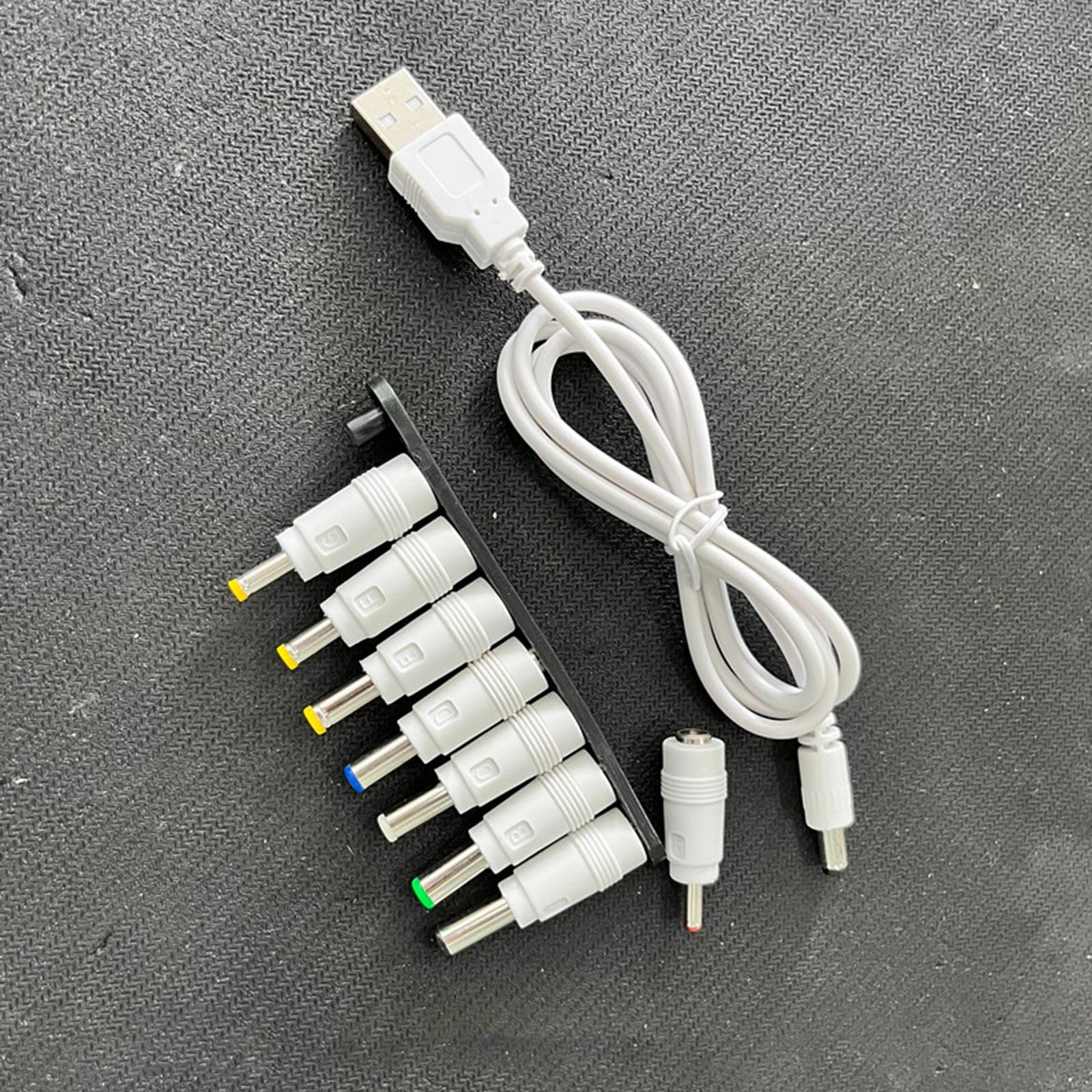 1 комплект кабеля питания USB-DC5V с 8 шт. разъемов DC5521 5525 1735 4017 для зарядки — фото 8
