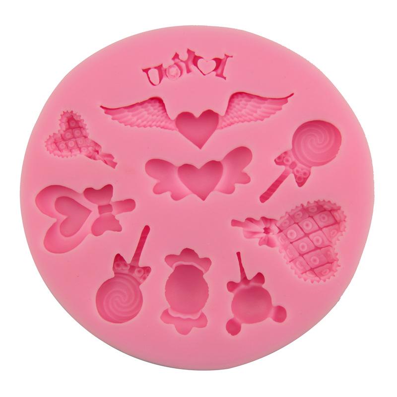 

Love Heart Wing леденцы силиконовые формы помадка инструменты для украшения торта шоколадная мастика формы для сахарной пасты кухня для выпечки