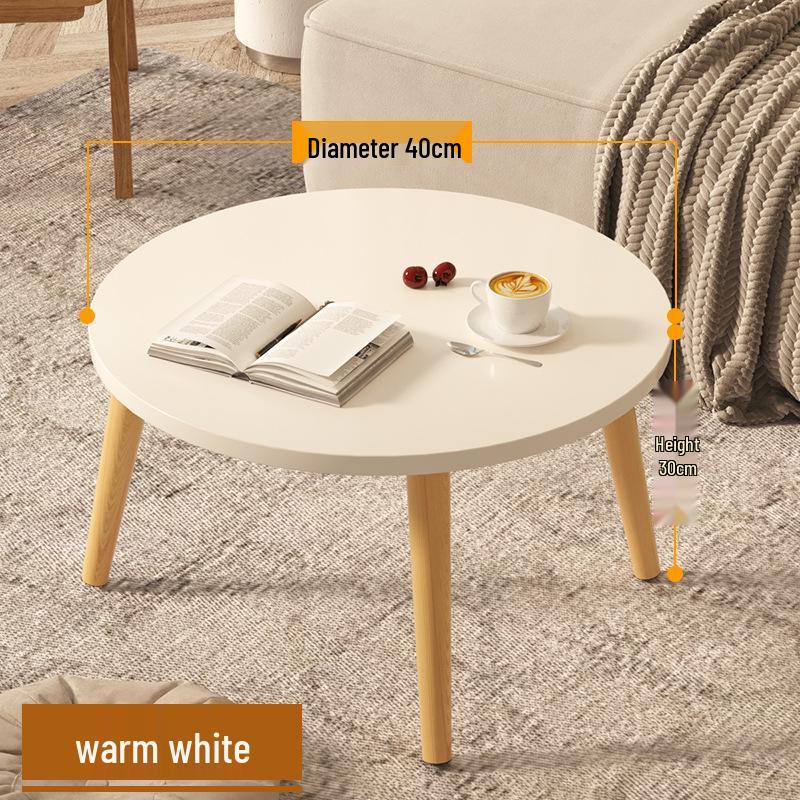 Round Coffee Table - Small, Stylish, Minimalist Side Table for Home, Balcony, or Sofa.